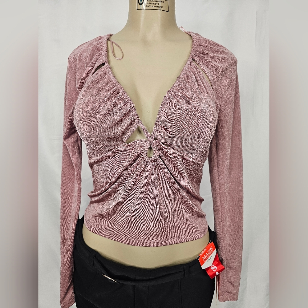 Pink Long Sleeve Top Large Nwt Elodie Large